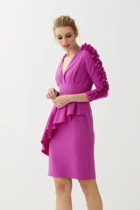 Vestido peplum mangas flores Filippa