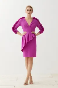 Vestido peplum mangas flores Filippa