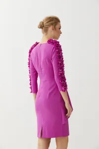 Vestido peplum mangas flores Filippa