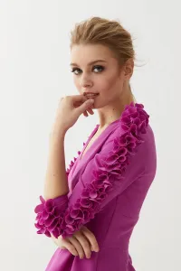 Vestido peplum mangas flores Filippa