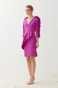 Vestido peplum mangas flores Filippa