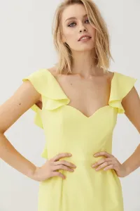 Vestido Corto Escote Corazón Amarillo Sirena