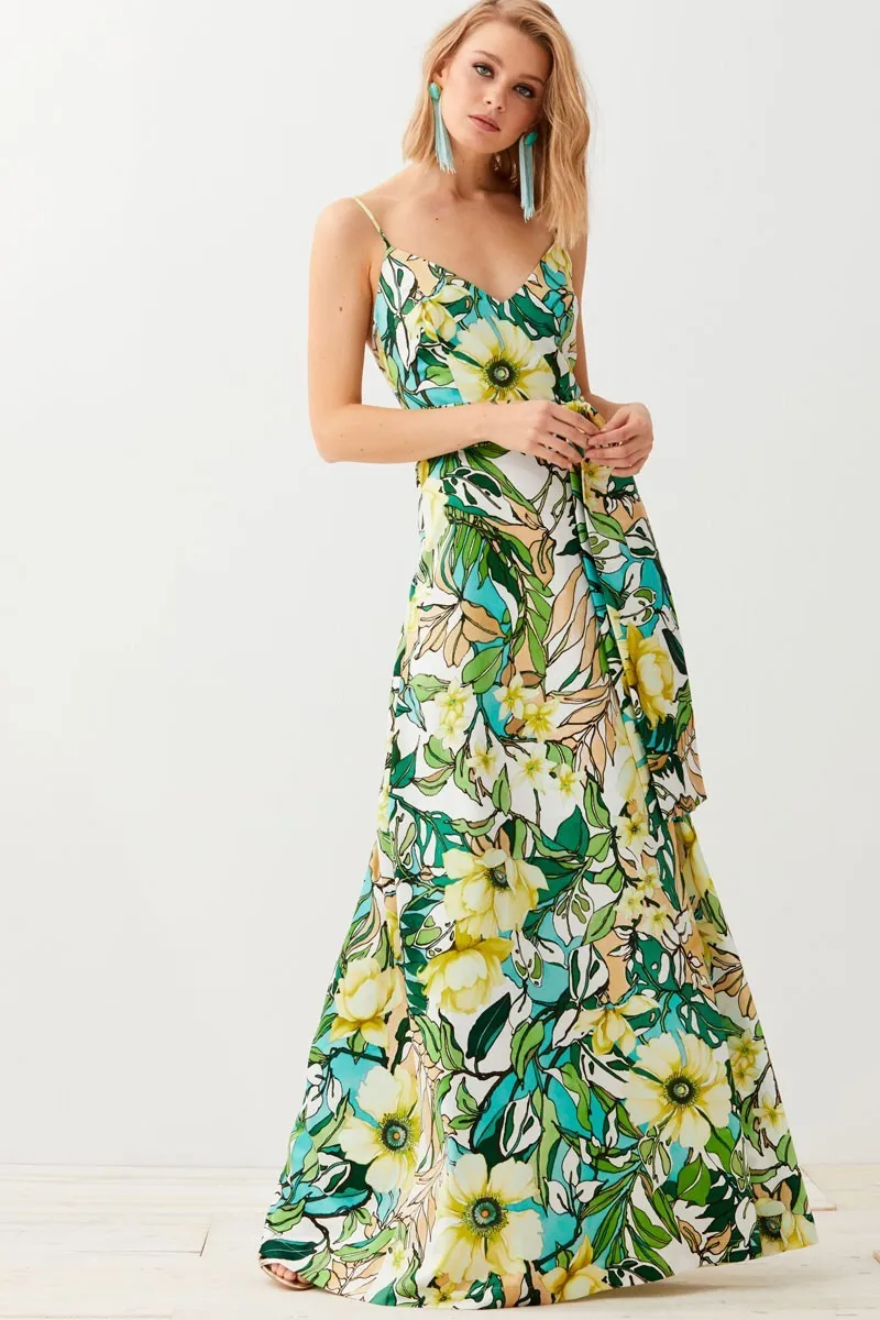 Vestido Largo Estampado Lencero Delphine