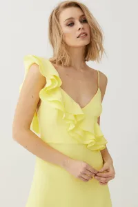 Vestido Largo Amarillo con Volantes Sophie