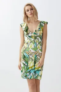 Vestido Corto Abotonado Estampado Apolo
