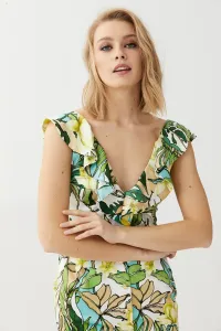 Vestido Corto Abotonado Estampado Apolo