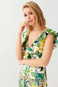 Vestido Corto Abotonado Estampado Apolo