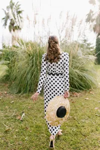 Vestido Midi Lunares con Cinturón Muriel