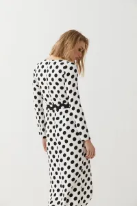 Vestido Midi Lunares con Cinturón Muriel