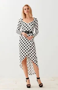 Vestido Midi Lunares con Cinturón Muriel