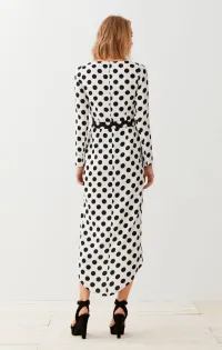 Vestido Midi Lunares con Cinturón Muriel