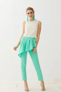 pantalon pitillo aguamarina peplum dione