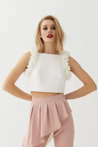 pantalon pitillo rosa peplum dione