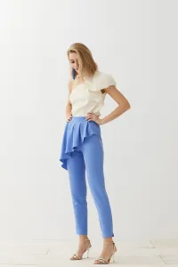 pantalon pitillo azul peplum dione