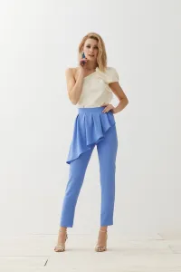 pantalon pitillo azul peplum dione