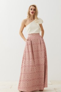 top blanco asimetrico abullonado colette