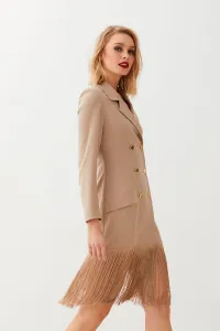 vestido corto esmoquin con flecos sybyl