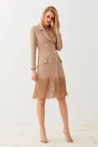 vestido corto esmoquin con flecos sybyl