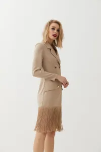 vestido corto esmoquin con flecos sybyl