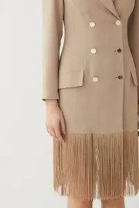 vestido corto esmoquin con flecos sybyl