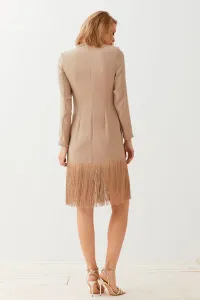 vestido corto esmoquin con flecos sybyl