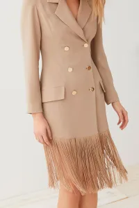 vestido corto esmoquin con flecos sybyl