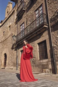 estola de pelo sintetico roja