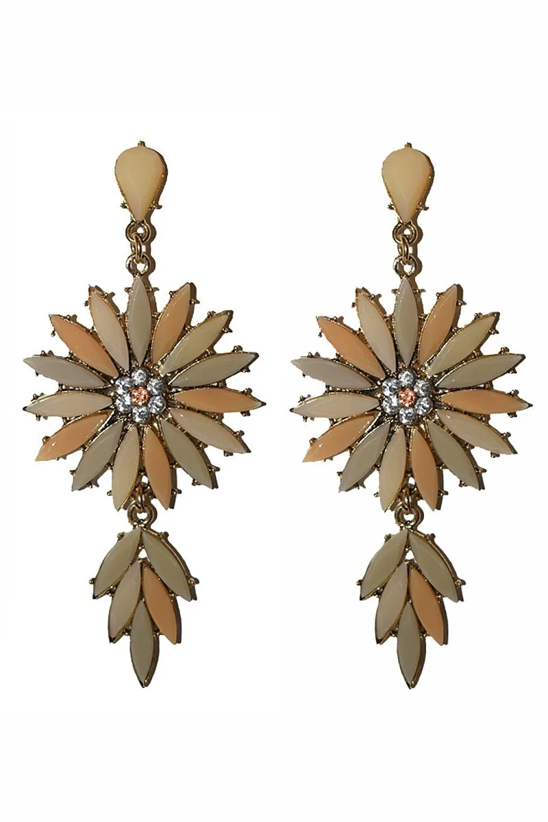 Pendientes piedras facetadas brillantes multicolor para fiesta