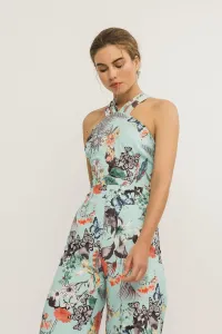 mono largo estampado maripollas cuello halter