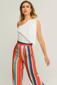 pantalon palazzo crepe rayas colores