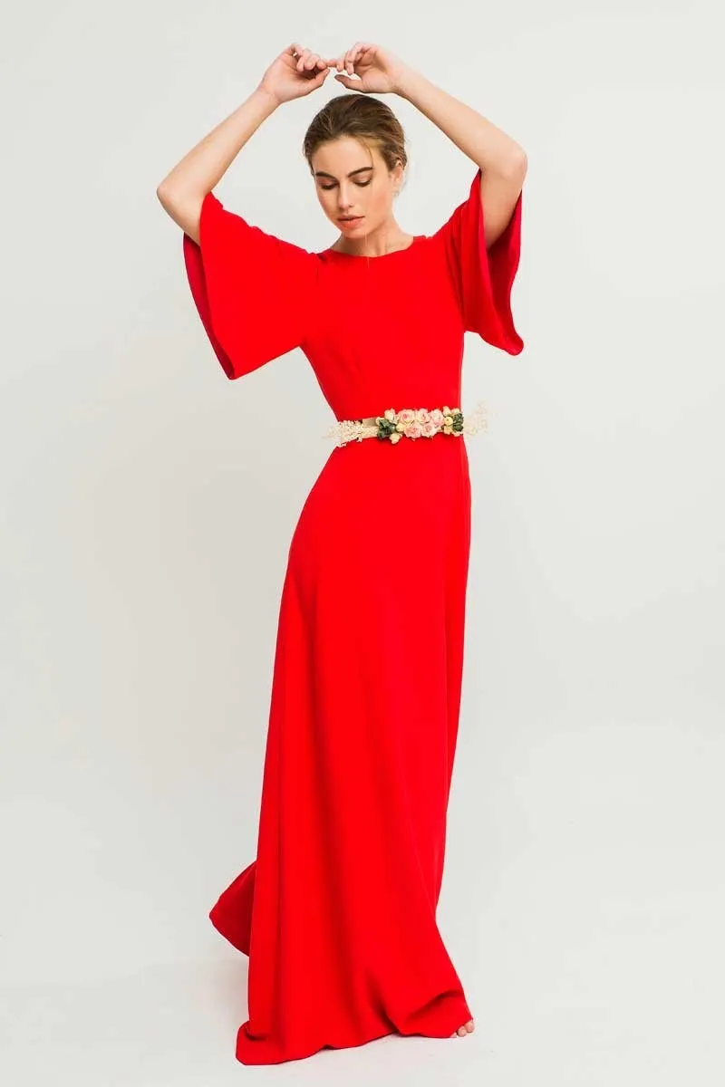 Vestido Rojo de Espalda Abierta