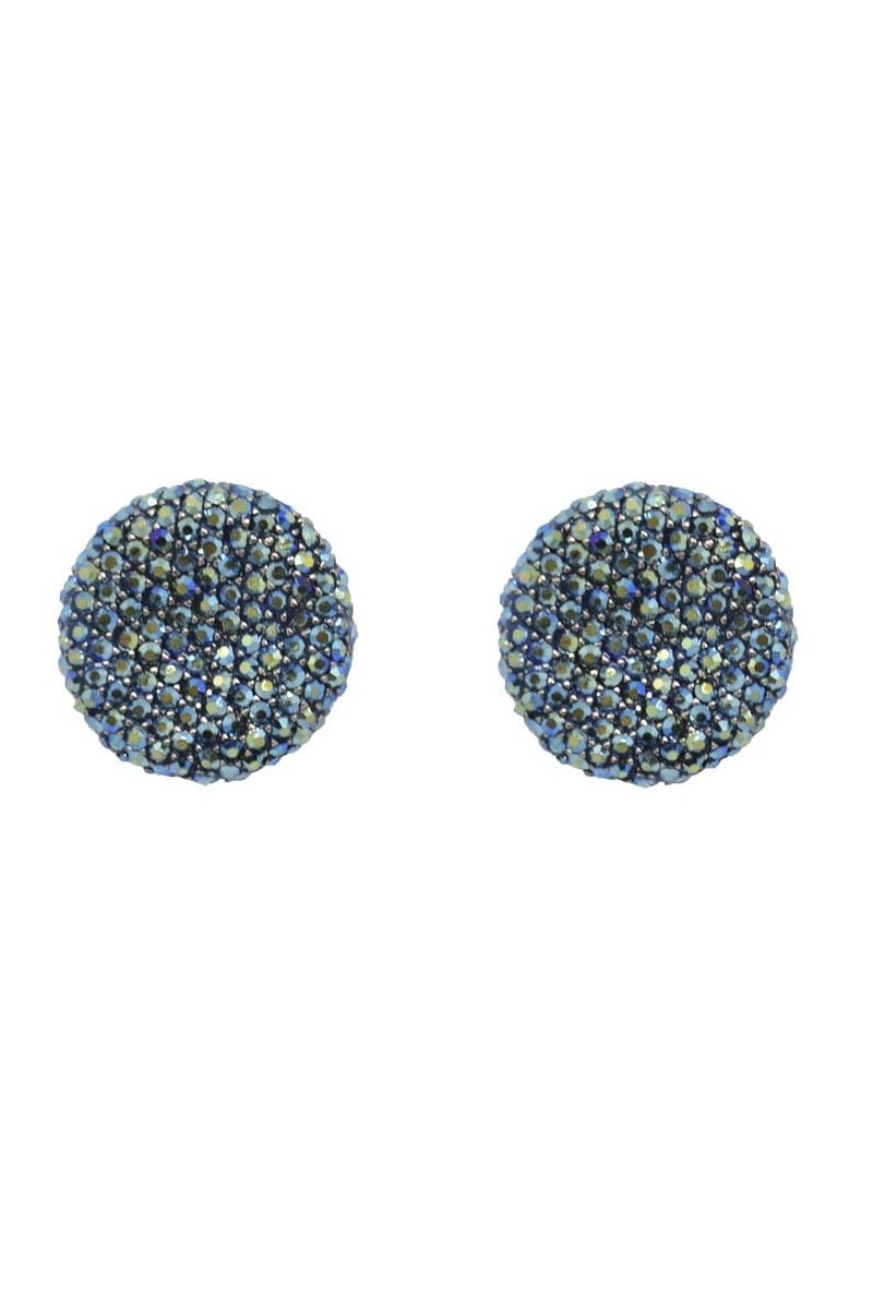 Pendientes Botón  Verde Brillante