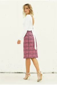 blusa blanca manga larga crepe fino