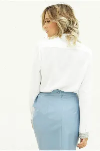 falda piel corta azul cielo e