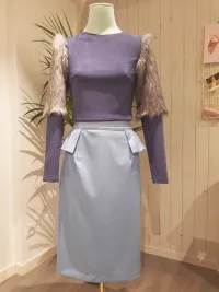 jersey ante beige manga larga con pelo
