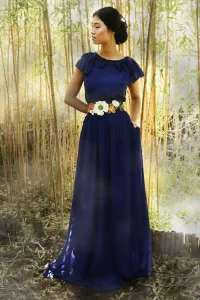 falda larga azul marino