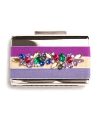 bolso de mano dorado de fiesta con pedreria