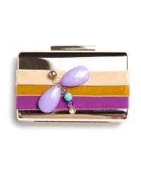 bolso dorado de fiesta con pedreria