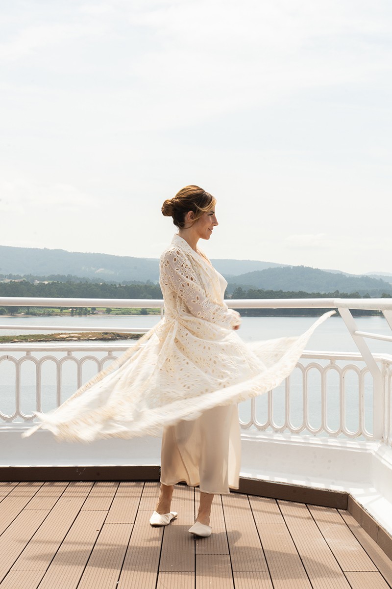 comprar online camison blanco roto espalda cruzada con volantes de apparentia para noche de bodas regalo de novia wedding