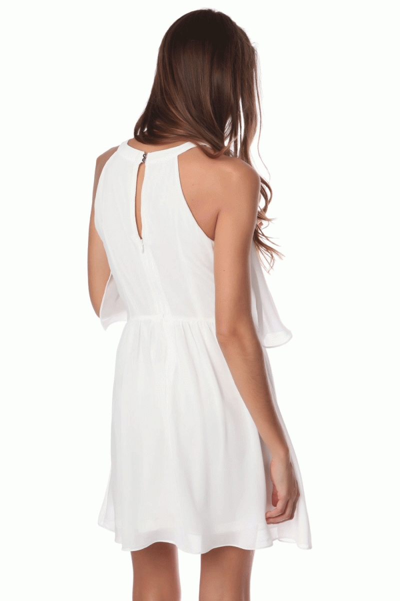 comprar vestido para el verano con adorno en el cuello de Q2